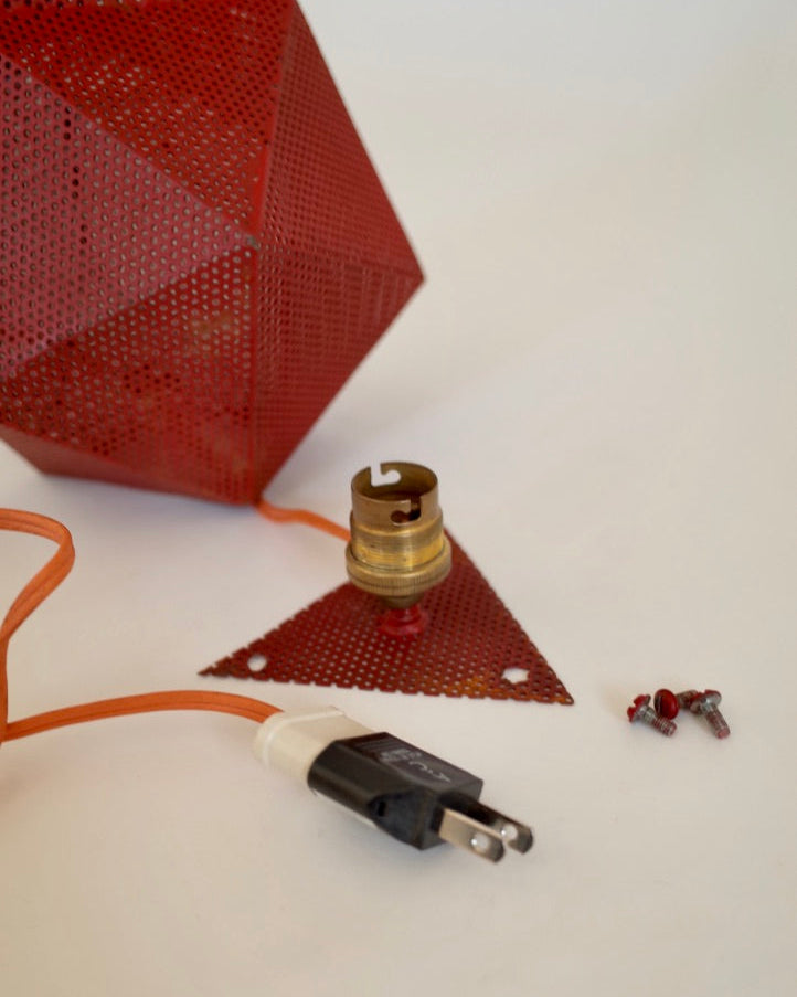 Mathieu Mategot ‘Baghdad’ Lamp 1954s Red