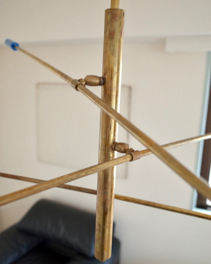 Italy 3Arms Chandelier Brass Lamp