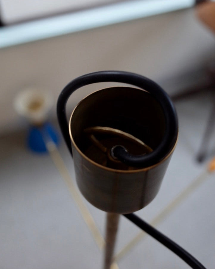 Italy 3Arms Chandelier Brass Lamp