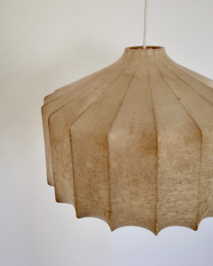 Vintage Italy cocoon hexagon shade 1960s